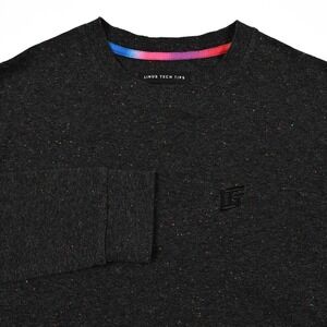 Linus Tech Tips Men's Lightweight Sweater Small Speckled Gray Embroidered Logo